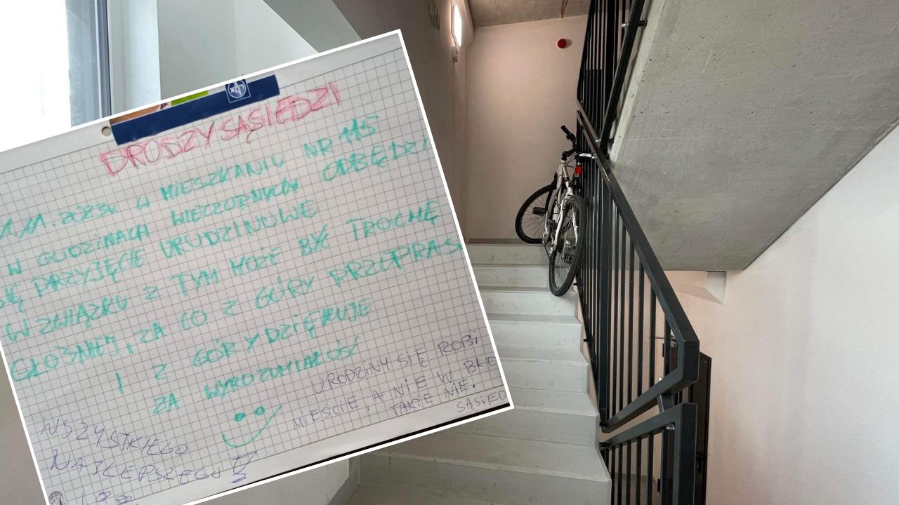 Wywiesił informację o imprezie. Złośliwą odpowiedź dostał od sąsiadów na piśmie