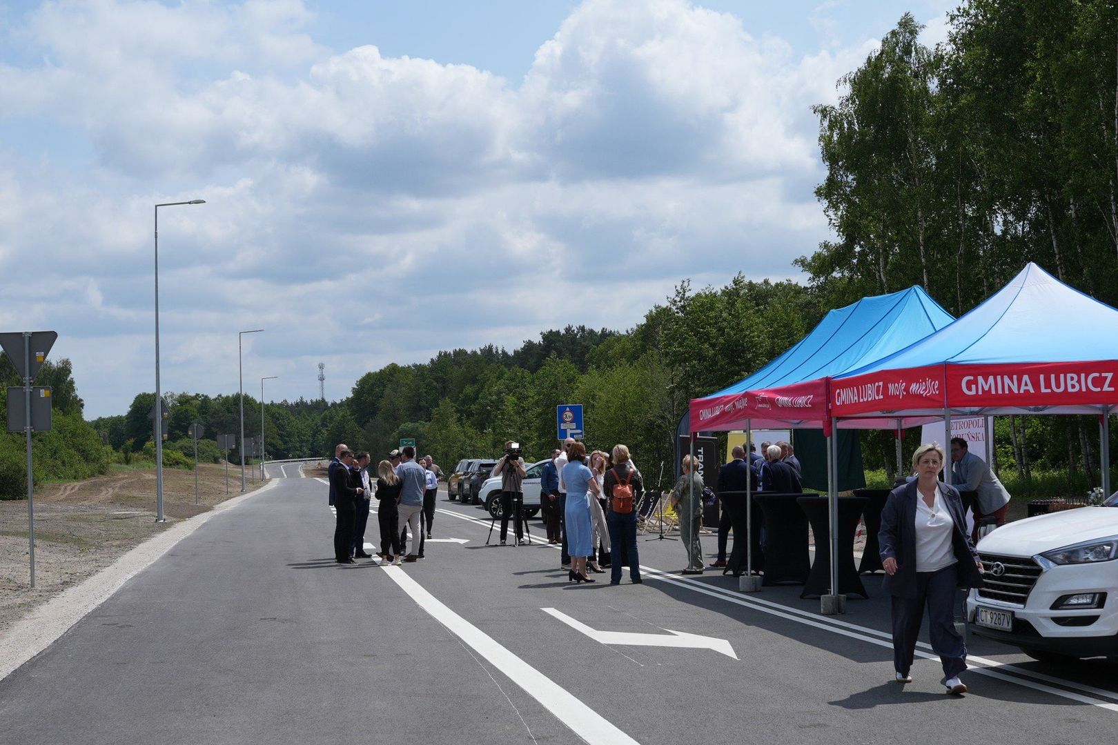 Droga między Toruniem a Małgorzatowem w gminie Lubicz