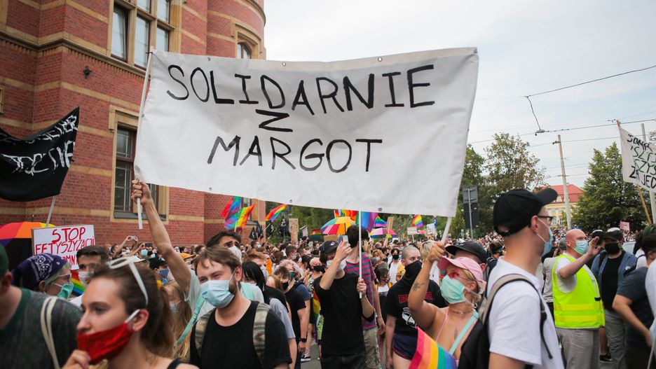 Solidarnościowy protest w obronie aresztowanej Margot we Wrocławiu