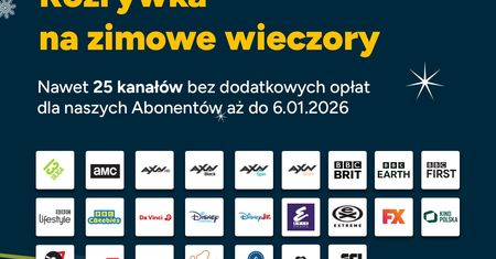 Rozrywka na zimowe wieczory – nawet 25 kanałów w "otwartym oknie" Polsat Box