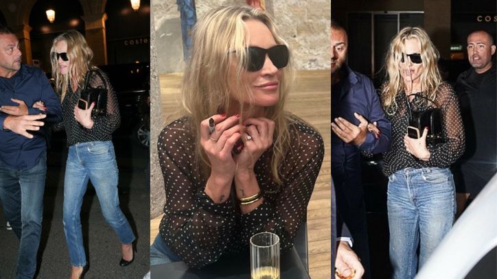 "Zmęczona" Kate Moss ledwo wlecze się do auta w Paryżu