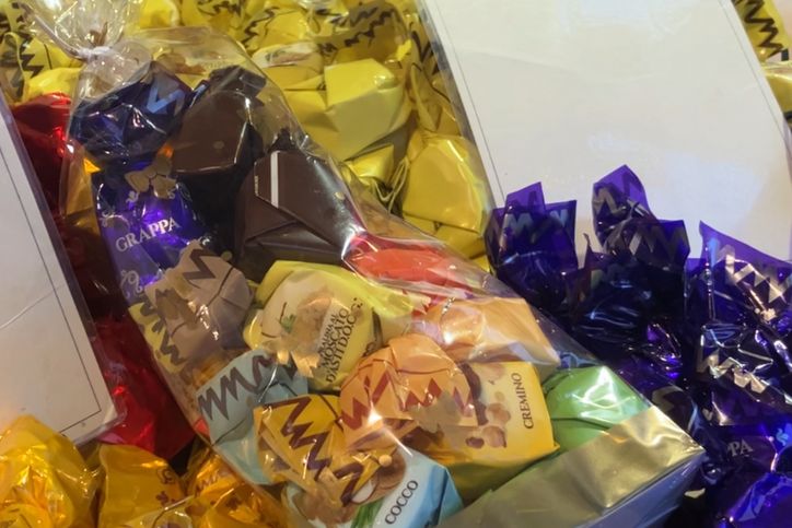 W paczce 0,5 kg mieści się kilkanaście pralinek