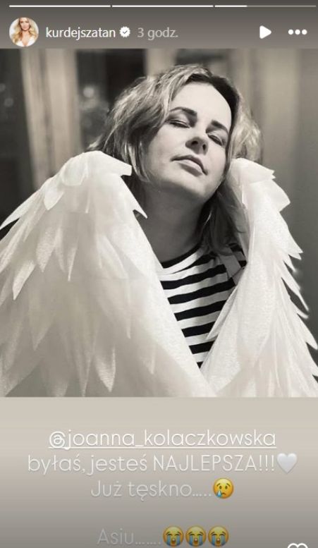 Barbara Kurdej-Szatan żegna Joannę Kołaczkowską