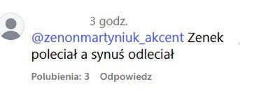 Komentarz pod nagraniem Zenka Martyniuka z awionetki