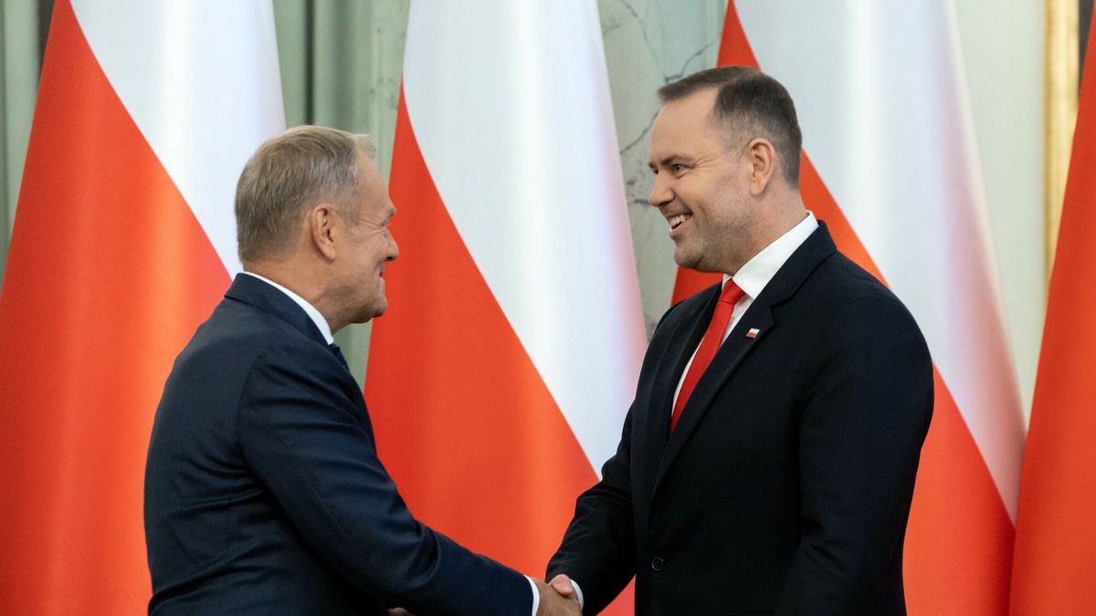 Donald Tusk i Karol Nawrocki