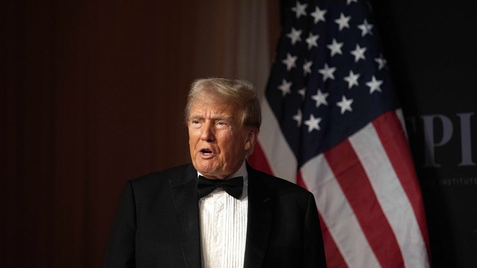 PALM BEACH, FL - NOV 14, 2024:  U.S. President-elect Donald Trump attends the America First Policy Institute Gala held at Mar-a-Lago in Palm Beach, Florida on November 14, 2024. (Photo by Saul Martinez for The Washington Post via Getty Images)