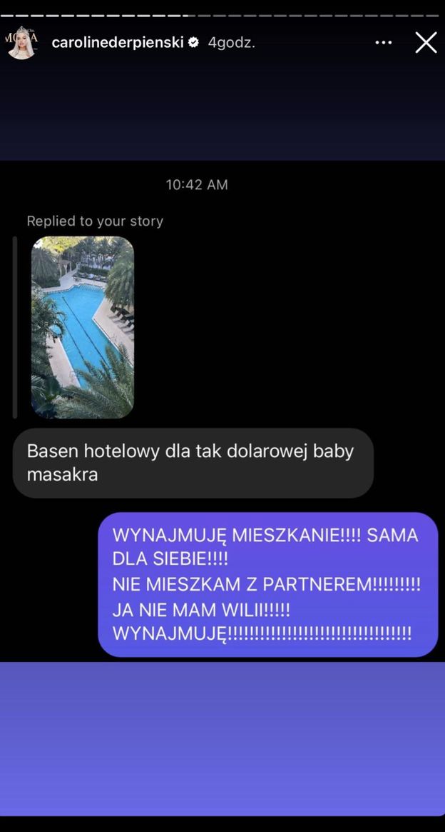 Caroline Derpienski jednak NIE MIESZKA w willi w Miami. Sama się przyznała!