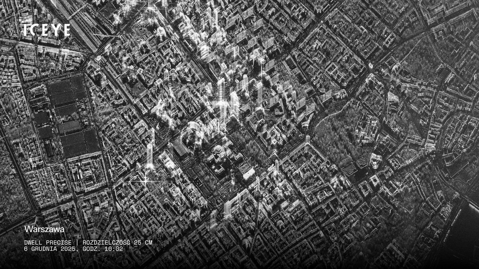 8.12.2025 r. Zdjęcie Warszawy zrobione przez polskiego satelitę