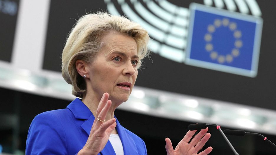 Temporary
European Commission President Ursula von der Leyen speaks during a debate on the attacks by Hamas against Israel and the humanitarian situation in Gaza, as part of a plenary session at the European Parliament in Strasbourg, eastern France, on October 18, 2023. (Photo by FREDERICK FLORIN / AFP)
FREDERICK FLORIN