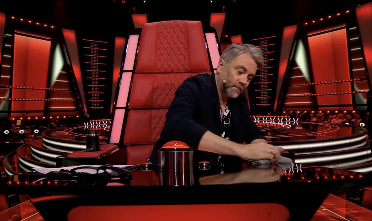 Kuba Badach podczas nagrań "The Voice of Poland"