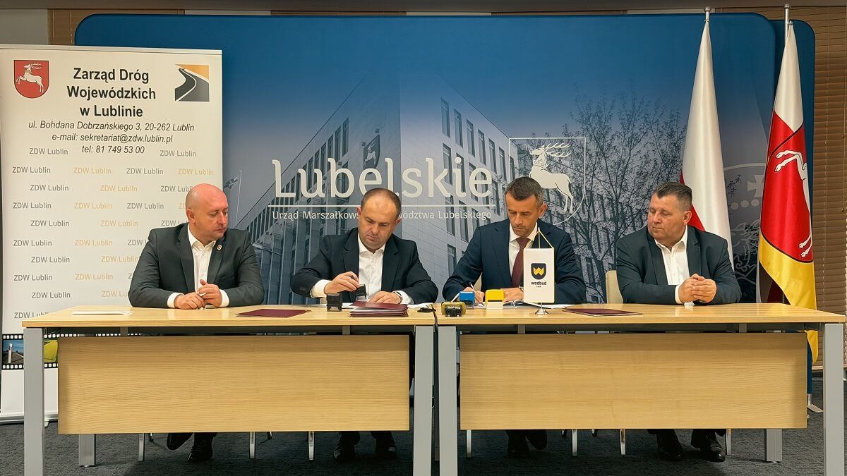 Konferencja w Urzędzie Marszałkowskim Województwa Lubelskiego w zakresie podpisania umowy na remont DW 738, 809, 844 i 874