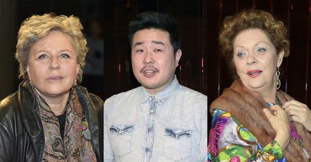 Próba medialna spektaklu ,,Udając ofiarę": Krystyna Janda, Bilguun Ariunbaatar, Elżbieta Jarosik