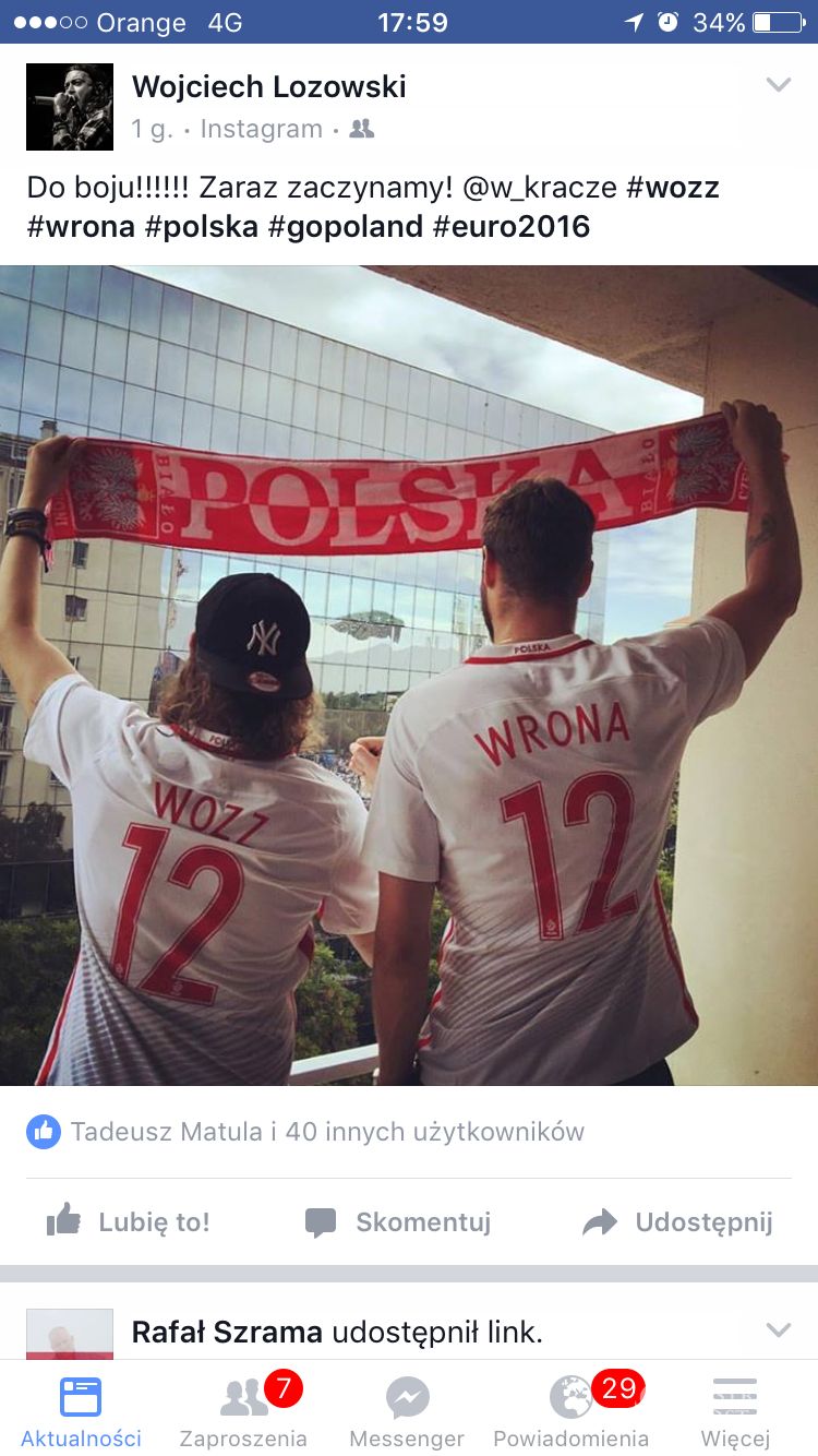 Wojciech Łozowski i Andrzej Wrona kibicują Polakom