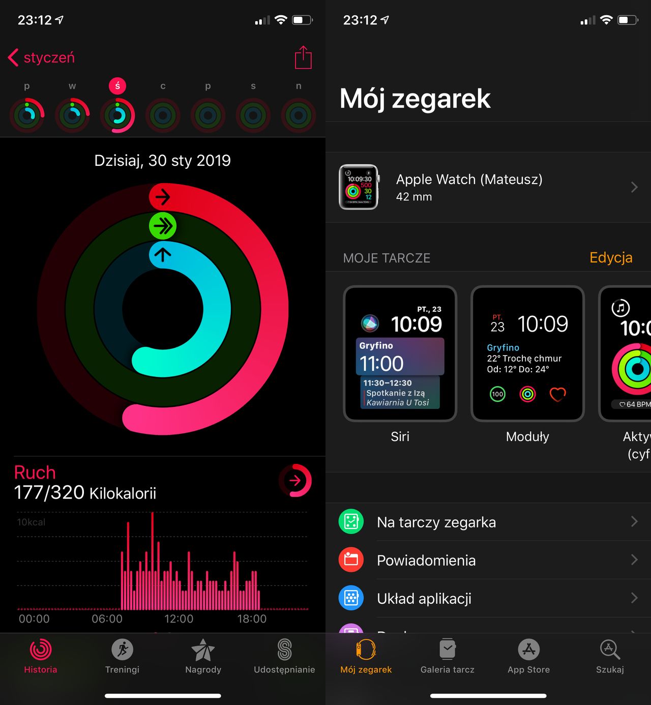 Apple Watch i Apple Aktywność – czy te dwie aplikacje zapowiadają wygląd ciemnego motywu w iOS 13?