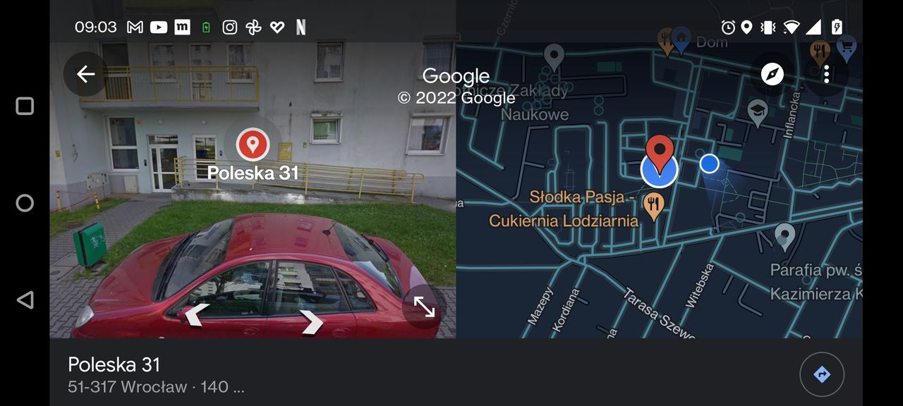 Street View na urządzeniu mobilnym