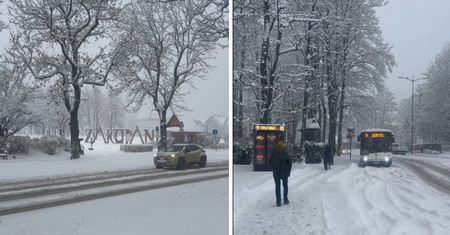 Śnieg na południu. Ogromne korki na Zakopiance