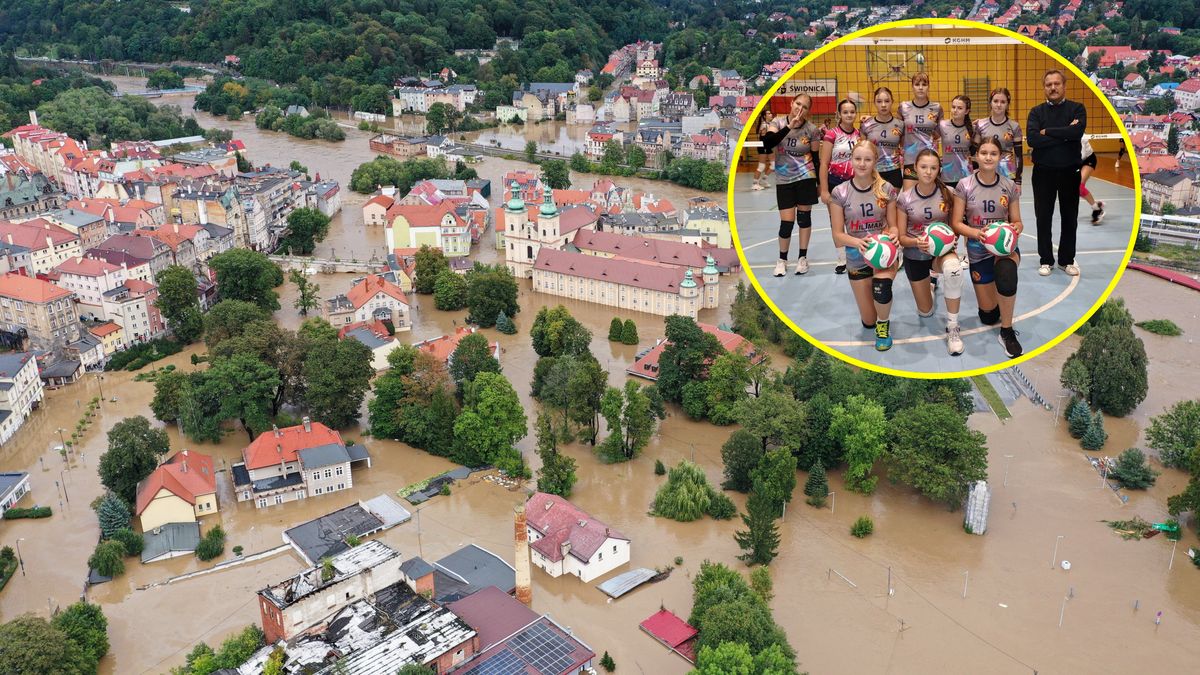 PAP / Maciej Kulczyński / MMKS Kłodzko / Na zdjęciu: Kłodzko po powodzi, w kółku siatkarki MMKS Kłodzko