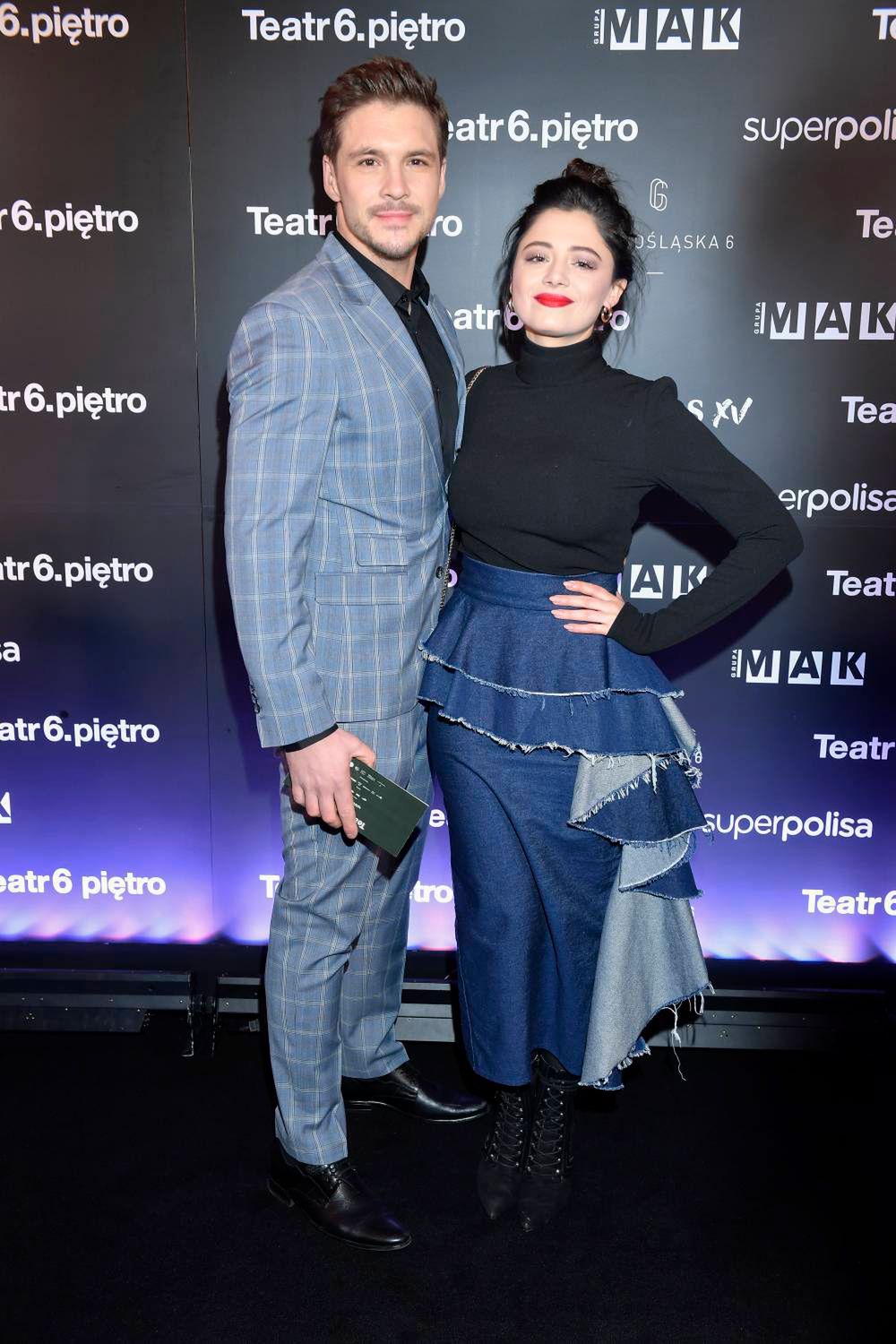 Adriana Kalska, Mikołaj Roznerski na urodzinach Teatru 6. piętro