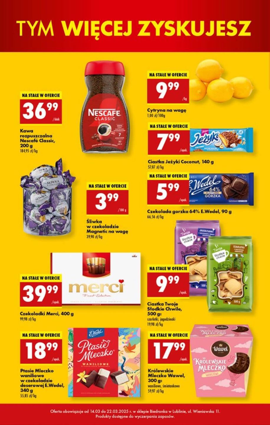 Otwarcie Biedronki przy ul. Wieniawskiej 11 w Lublinie - gazetka promocyjna