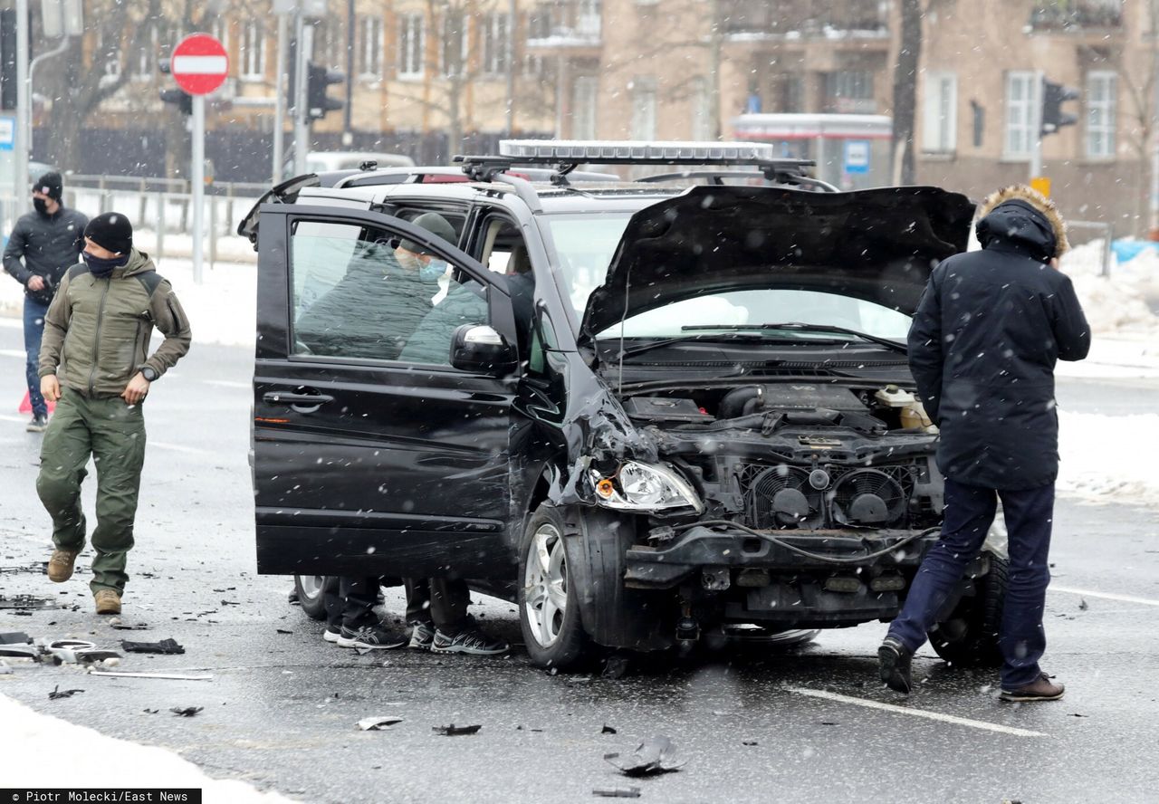 Warszawa. Wypadek z udziałem auta SOP. Są poszkodowani