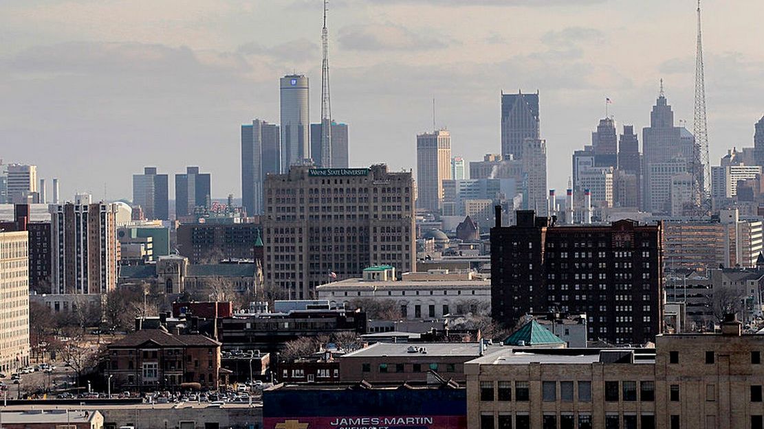 Gov. Rick Snyder News Conference To Assess The Detroit Financial Review Team Report
The downtown skyline stands in Detroit, Michigan, U.S., on Thursday, Feb. 21, 2013. Detroit became the biggest U.S. city to file for bankruptcy on July 18, 2013, seeking court protection from creditors while it tries to eliminate a budget deficit and cut long-term debt. Photographer: Jeff Kowalsky/Bloomberg via Getty Images
Bloomberg
AMERICA; AMERICAS; NORTH AMERIC, BREAKING NEWS; SPOT; LIVE, FINANCE; FINANCIAL; BUSINESS, FISCAL CRISIS, GOVERNMENT; POLITICS, SKYLINE; SKY LINE; CITYSCAPE, TAKEOVER; TAKEOVERS, U.S.A.; US; MIDWEST; MIDWESTERN
