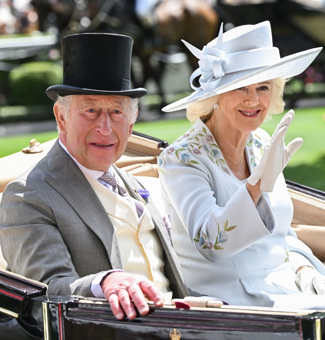 Król Karol i królowa Camilla na Royal Ascot