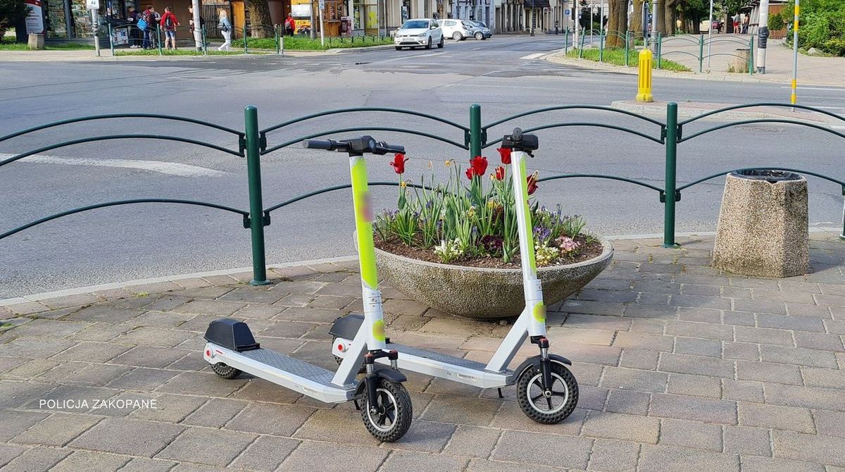 Jechał pijany hulajnogą w Zakopanem. Dostał wysoki mandat