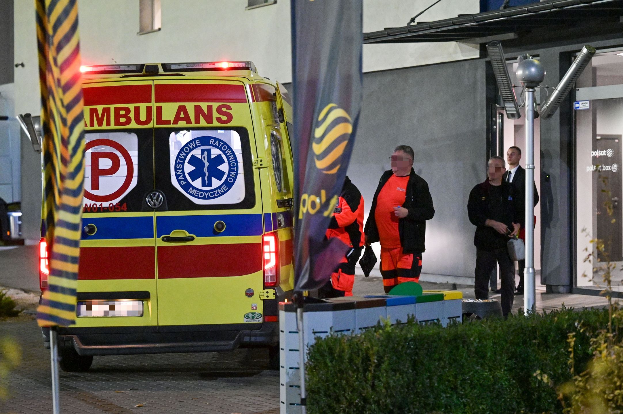 Karetka pod studiem Polsatu