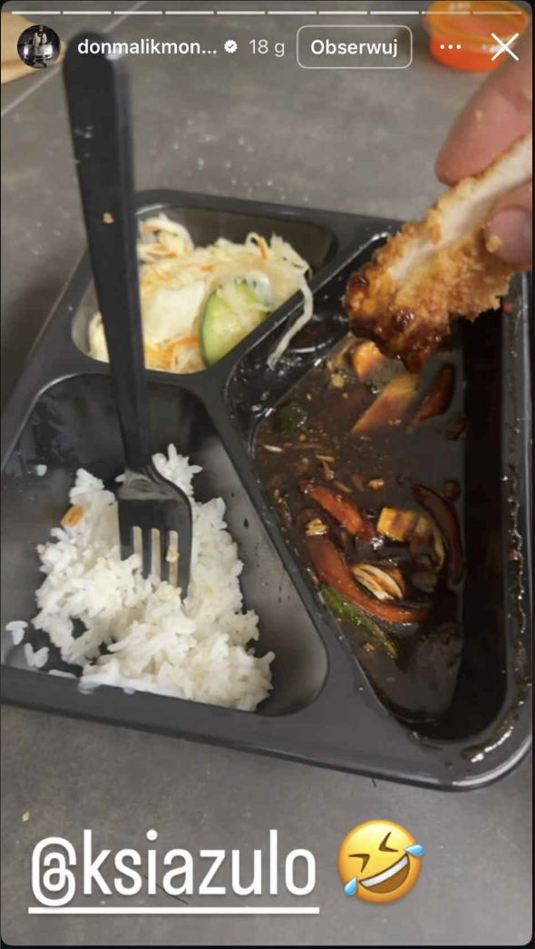 Malik Montana pokazał chińskie jedzenie