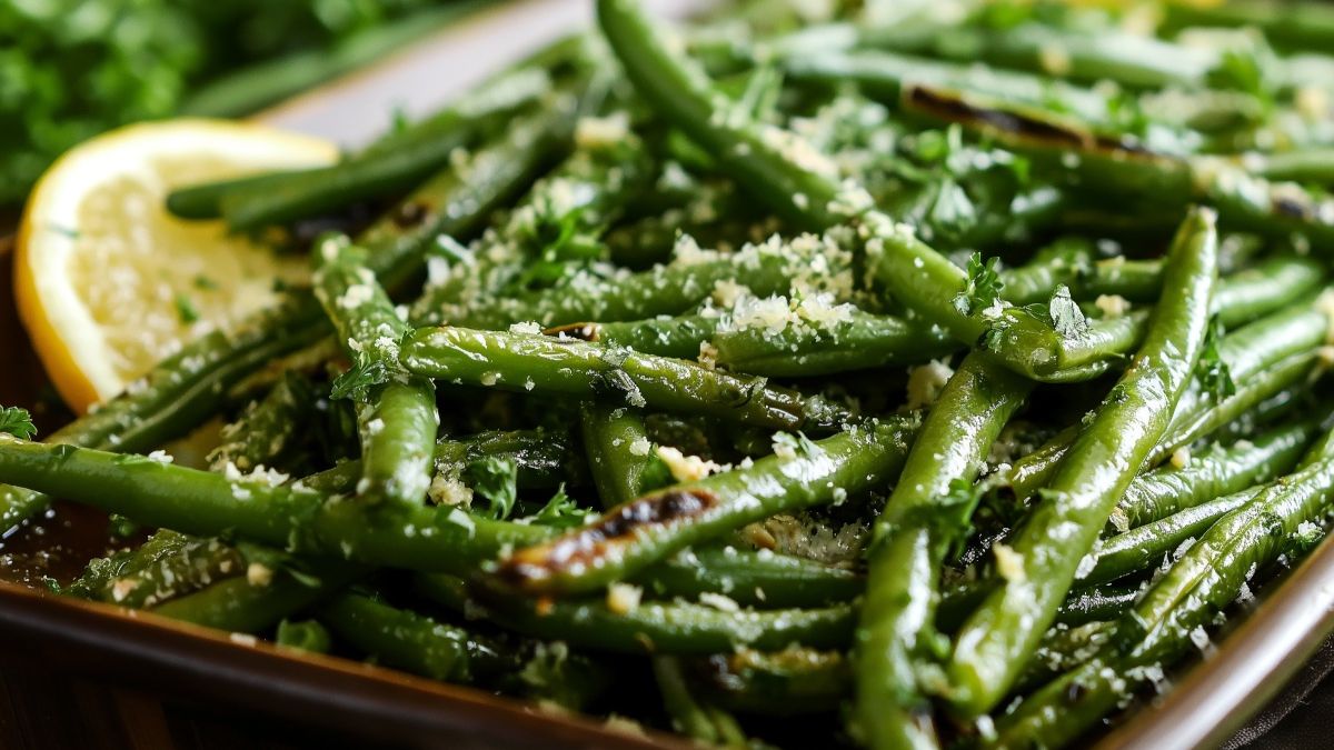 Fasolka szparagowa z parmezanem