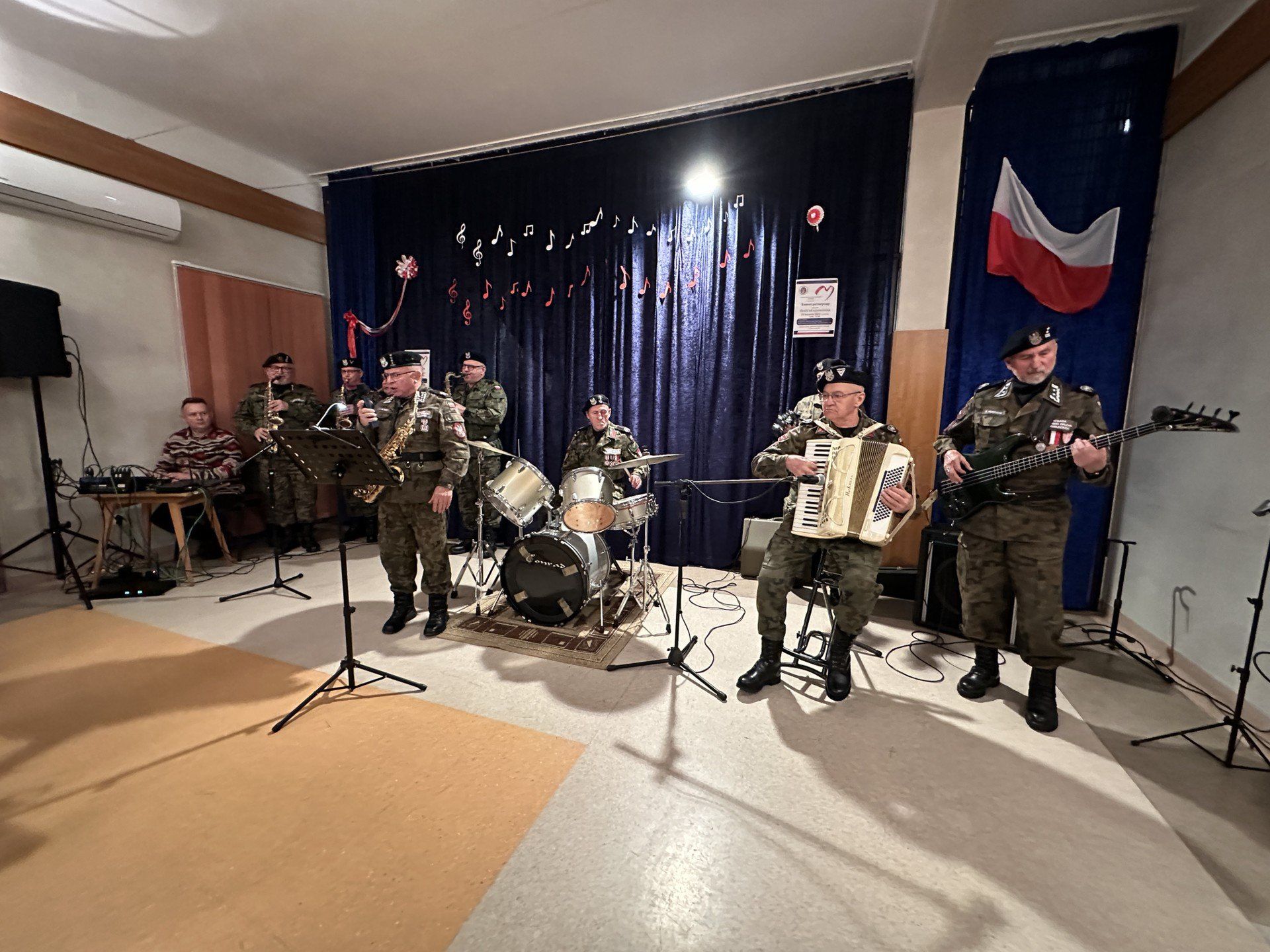 Piękne pieśni zagrała Orkiestra Polowa Brygady Polskich Drużyn Strzeleckich w Kunowie