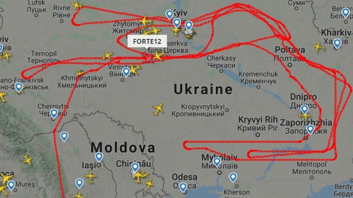 Amerykański dron RQ-4 Global Hawk krąży nad Ukrainą 