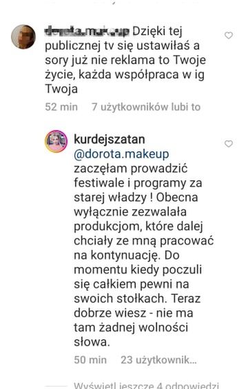 Barbara Kurdej-Szatan dyskutuje z internautami