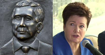 Gronkiewicz Waltz o tablicy poświęconej Kaczyńskiemu: "Nie jest legalna! Będzie kontrola"