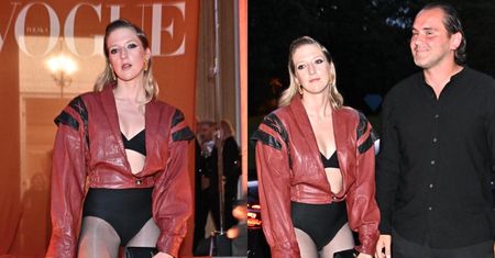 Lara Gessler W BIELIŹNIE pozuje w towarzystwie męża na przyjęciu "Vogue'a". Stylowo? (ZDJĘCIA)
