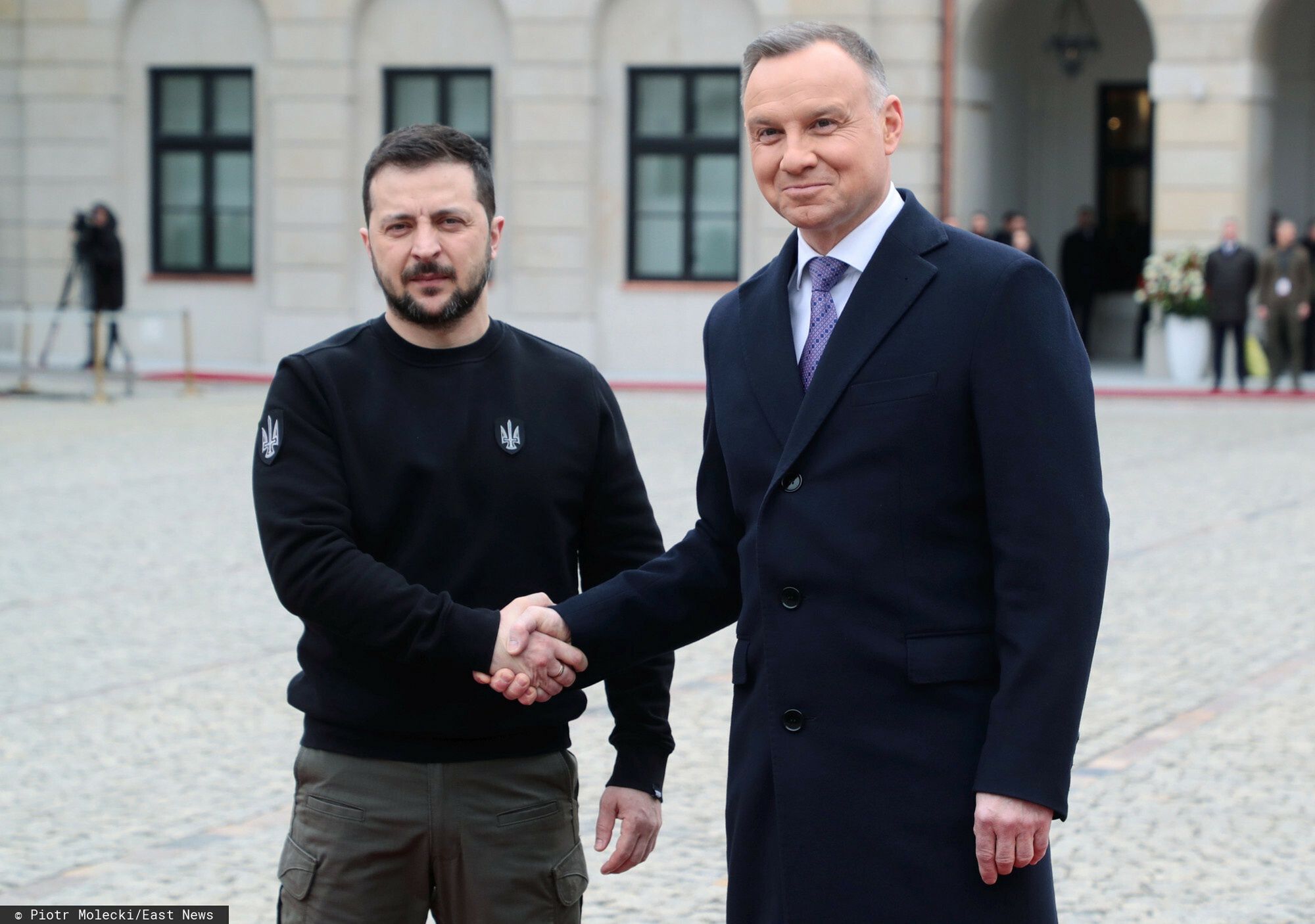 Andrzej i Agata Dudowie witają Wołodymyra i Ołenę Zełenskich w Warszawie