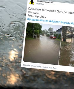 Cyklon Peggy sieje spustoszenie na południu Polski. Zalane ulice, połamane drzewa, tysiące ludzi bez prądu