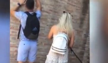 Turysta zniszczył słynną atrakcję. Jest nagranie