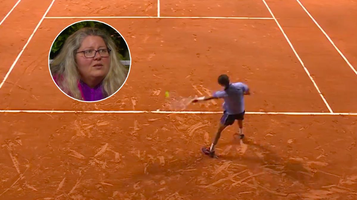 Eurosport / Terence Atmane i poszkodowana kobieta na trybunach