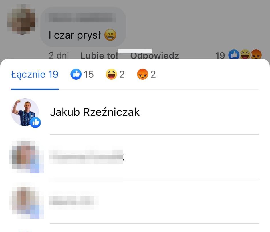 Komentarze lajkowane z profilu Jakuba Rzeźniczaka