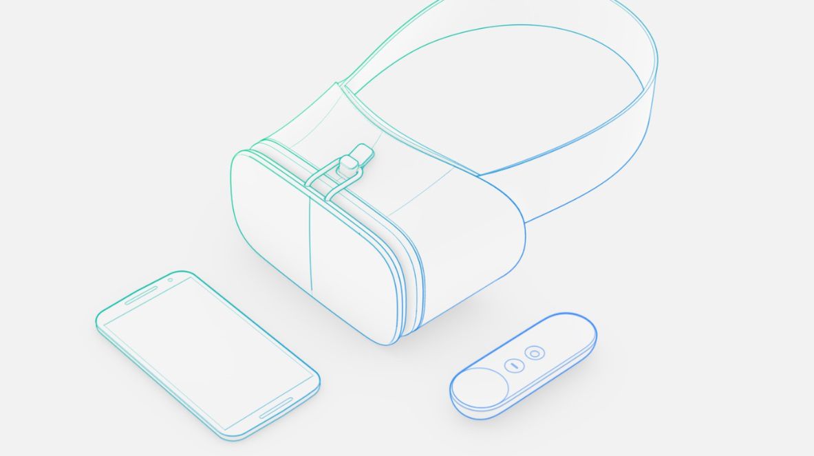 Daydream mobilny system wirtualnej rzeczywistości składający się ze smartfona, gogli i kontrolera