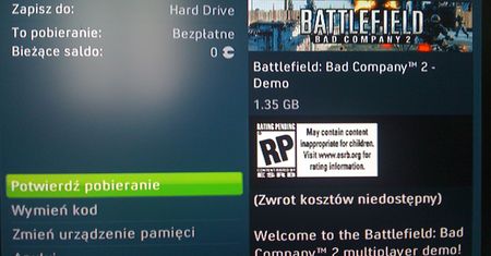 A to niespodzianka - demo Battlefield: Bad Company 2 na Rynku Xbox LIVE