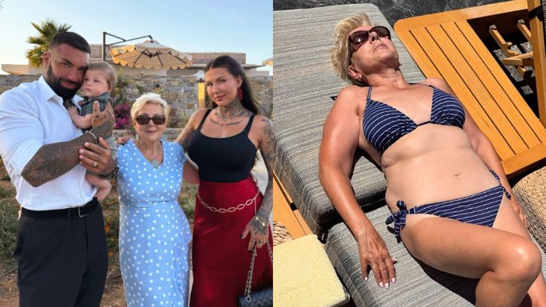 Babcia Majewska pozuje w bikini