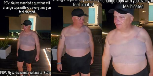 OSTRZEGAMY: Krzysztof Skiba paraduje po Malediwach w KUSYM TOPIE Karoliny. Zabawni? (WIDEO)