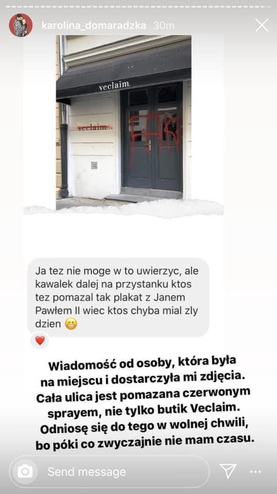 Butik Jessiki Mercedes zdewastowany