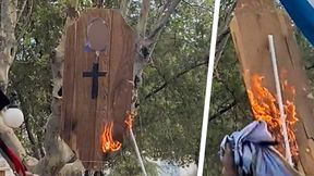 Zaskakujące sceny na fecie Argentyńczyków. Spalili podobiznę piłkarza [WIDEO]