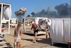 Panika turystów na plaży. Seria eksplozji na Krymie