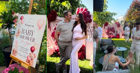 Różowe szaleństwo u Pawła Deląga i jego ukochanej: podczas HUCZNEGO baby shower ujawnili, że spodziewają się DZIEWCZYNKI (ZDJĘCIA)