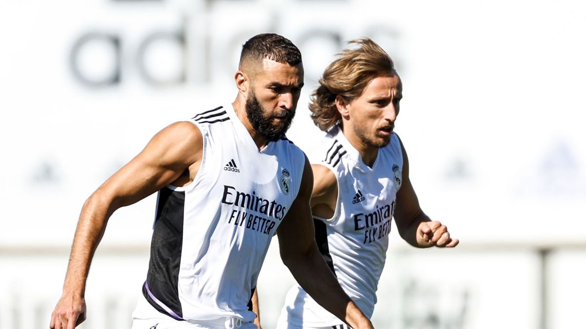 Getty Images / Antonio Villalba/Real Madrid / Na zdjęciu od lewej: Karim Benzema i Luka Modrić