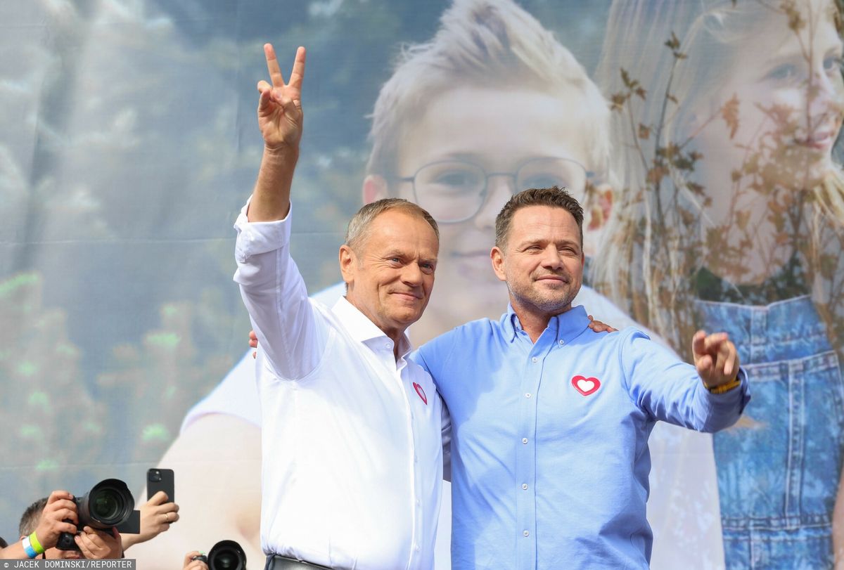 Marsz Miliona Serc. Donald Tusk i Rafał Trzaskowski